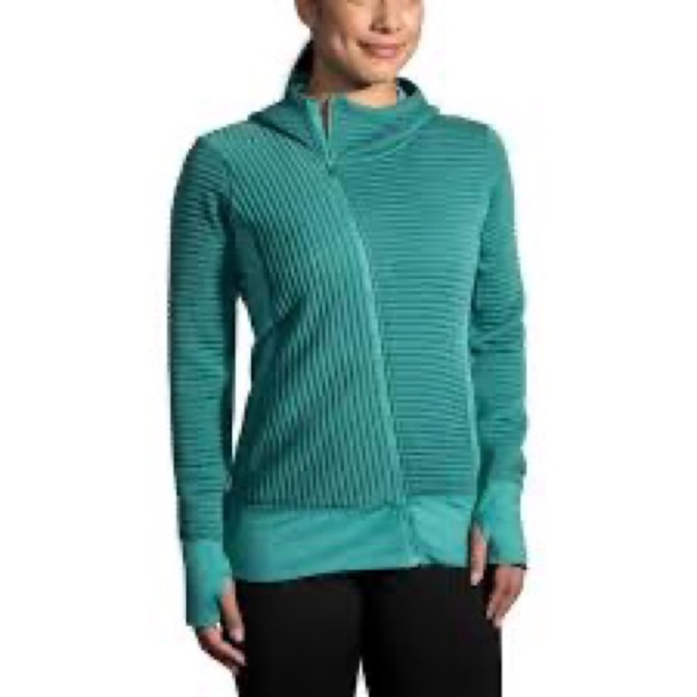 NWT Women’s Brooks Fly by Hoodie size M color teal
